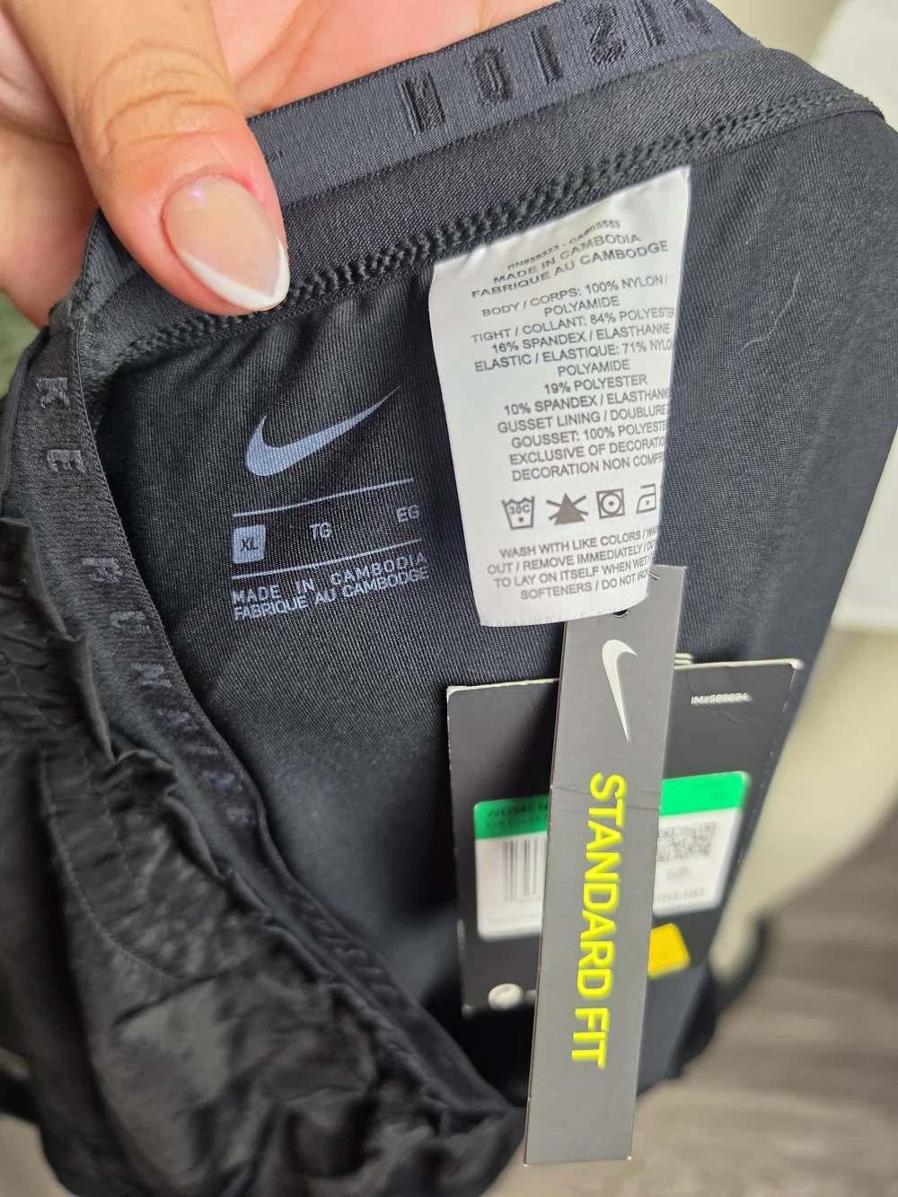 Nike Women's Black Running Shorts with Reflective Swoosh